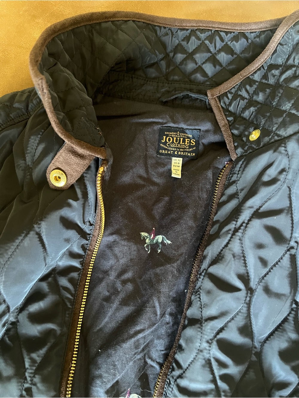 Joules diamond quilted equestrian riding English vest - Picture 3 of 4
